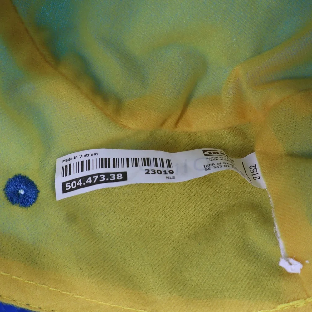 IKEA KNORVA Bucket Hat Blue Yellow Logo Streetwear 504.473.38 One Size‎